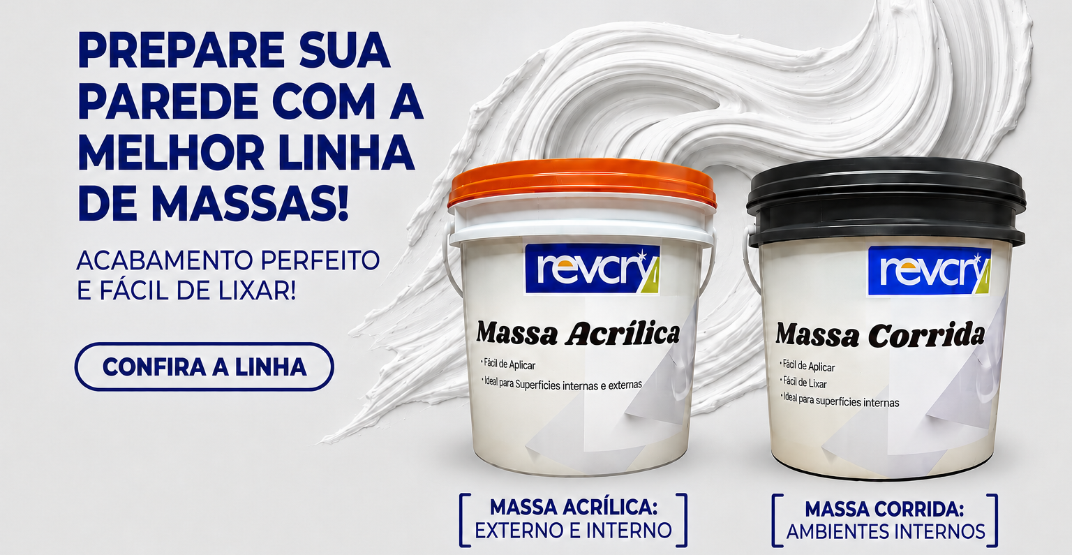 Linha de Massas Revcryl - Massa Acrílica e Massa Corrida